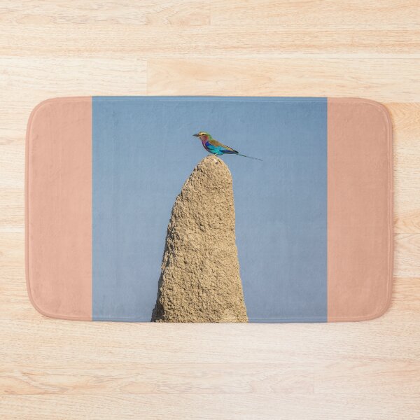 Item preview, Namibia. Etosha National Park. Lilac-Breasted Roller on the Top of Termite Mound.  designed and sold by vadim19.