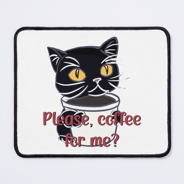 Item preview, Snobby cat begs for coffee  designed and sold by Adasha Knight.