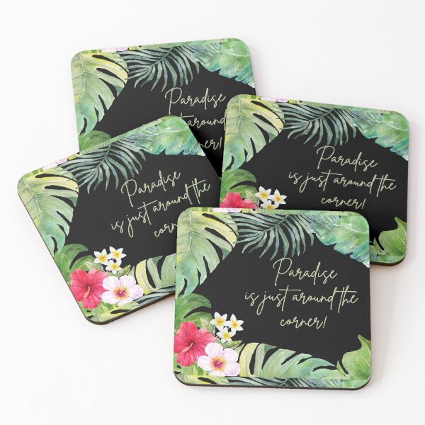 Item preview,  Paradise is just around the corner! with Vibrant tropical leaves and Flowers designed and sold by GiftableGems.