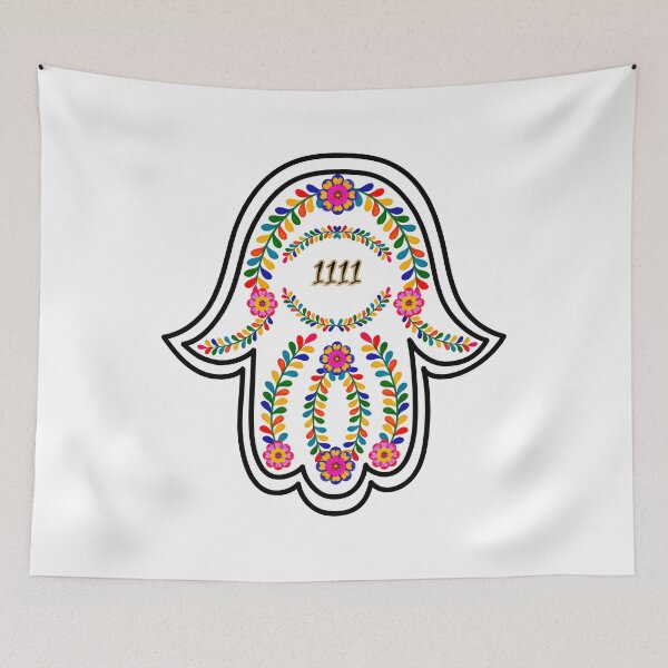 Artikelvorschau, 1111 Engelszahl Hamsa Hand entworfen und verkauft von hamsasoul.