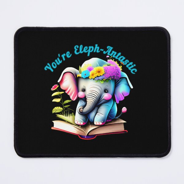 Item preview, You're Eleph-Antastic. colorful elephant designed and sold by ElephantVibes.