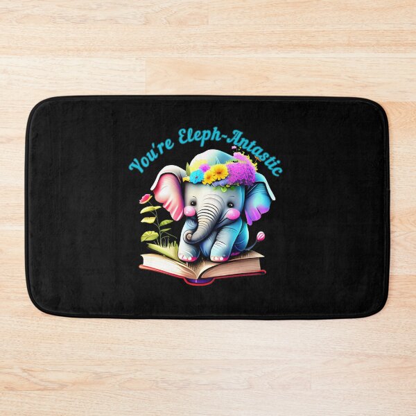 Item preview, You're Eleph-Antastic. colorful elephant designed and sold by ElephantVibes.