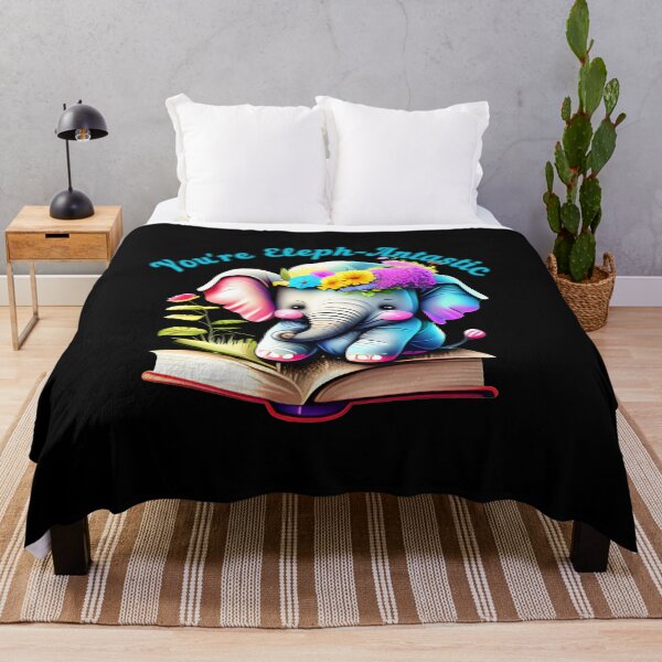 Item preview, You're Eleph-Antastic. colorful elephant designed and sold by ElephantVibes.