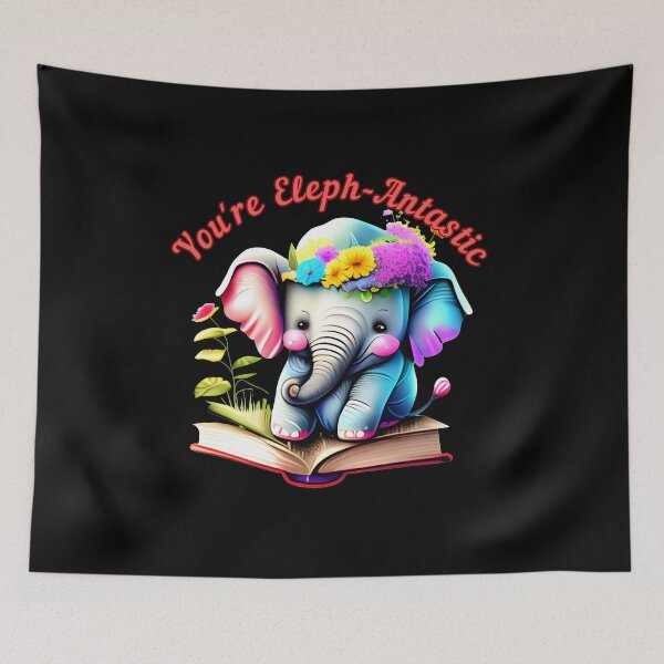 Item preview, You're Eleph-Antastic. elephant head designed and sold by ElephantVibes.