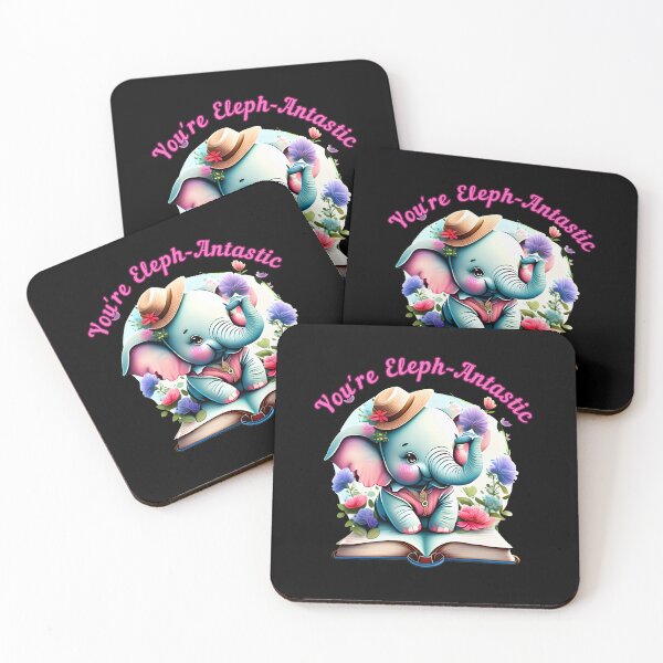 Item preview, You're Eleph-Antastic. elephant quote designed and sold by ElephantVibes.