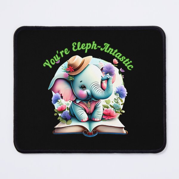 Item preview, You're Eleph-Antastic Flower elephant designed and sold by ElephantVibes.