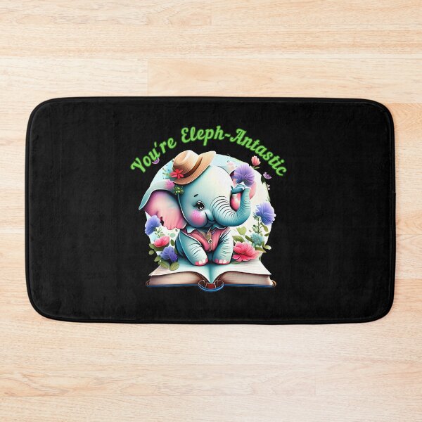 Item preview, You're Eleph-Antastic Flower elephant designed and sold by ElephantVibes.