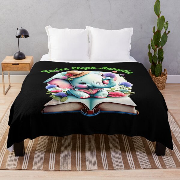 Item preview, You're Eleph-Antastic Flower elephant designed and sold by ElephantVibes.