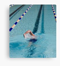 Swimmer Doing Warm Up Laps Canvas Print