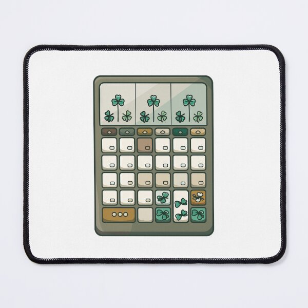 Item preview, Holiday themed shamrock pattern number calculator designed and sold by FWLKIT.