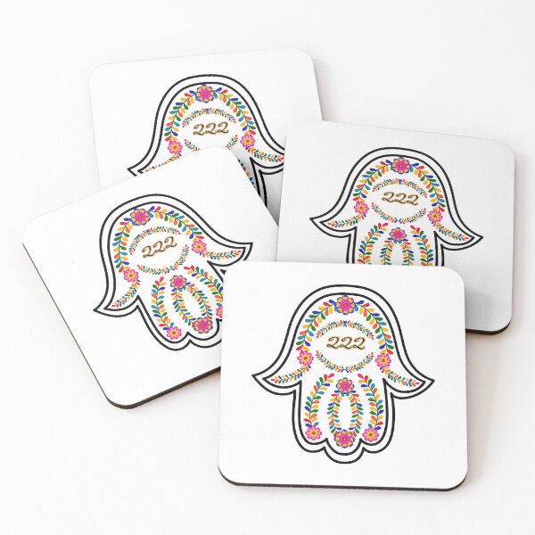 Item preview, 222 Angel Number Hamsa Hand designed and sold by hamsasoul.
