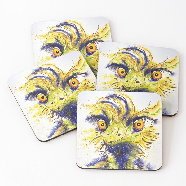 Item preview, Kooky Kreatures 'Eva: The Green Emu' Caricature Print — Art by Paquita designed and sold by Art-by-Paquita.