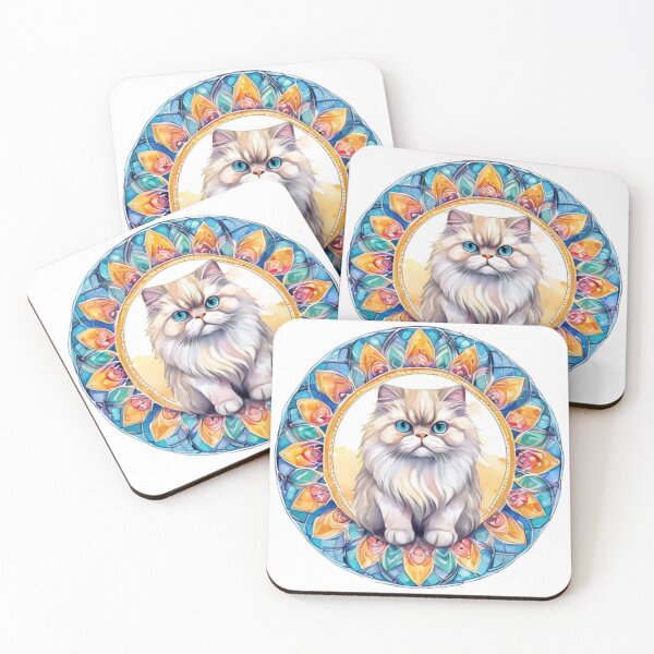 Item preview, Technicolor Persian Cat art designed and sold by PrintsBySarahB.