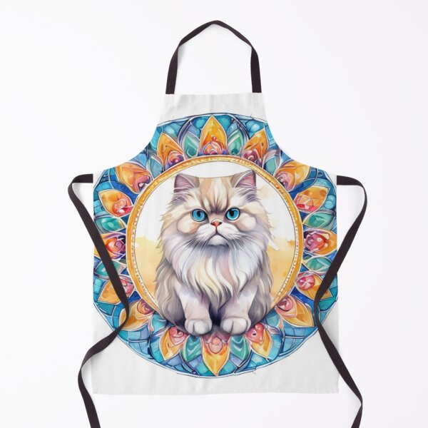 Item preview, Technicolor Persian Cat art designed and sold by PrintsBySarahB.