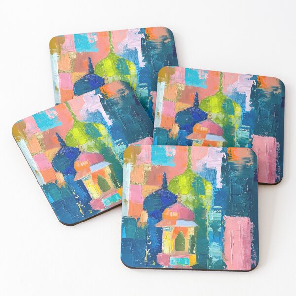 Item preview, Vibrant Abstraction- Ramadan Lantern Bauhaus Elements and Loose Brushstrokes Unveiled AI Generated designed and sold by OlfactoART Studio.