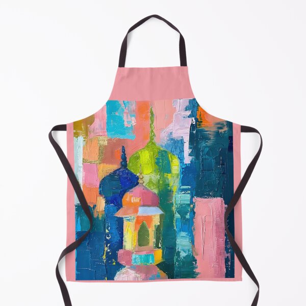 Item preview, Vibrant Abstraction- Ramadan Lantern Bauhaus Elements and Loose Brushstrokes Unveiled AI Generated designed and sold by OlfactoART Studio.
