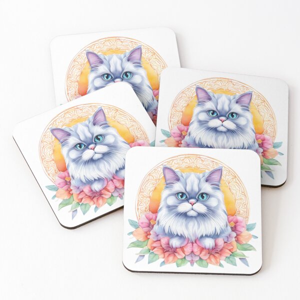 Item preview, Technicolor Persian Cat art designed and sold by PrintsBySarahB.