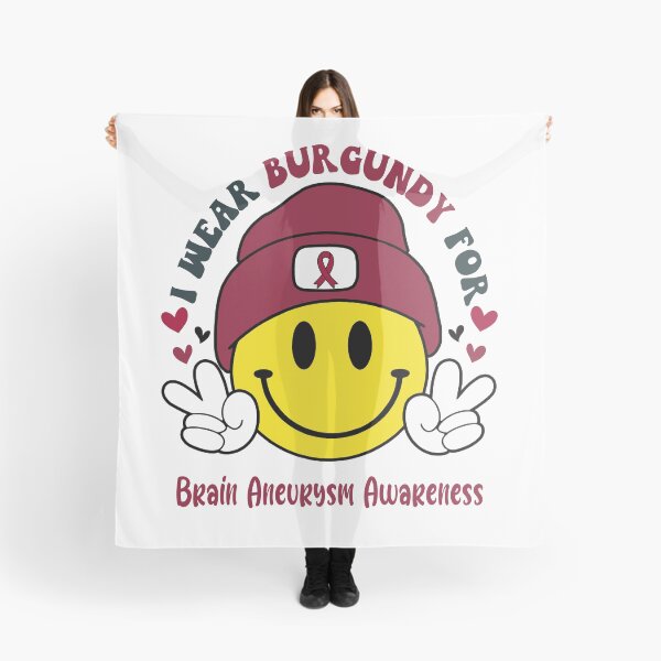 Item preview, I Wear Burgundy For Brain Aneurysm Awareness, Brain Aneurysm Awareness Month designed and sold by KatMercerr.