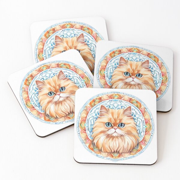 Item preview, Technicolor Persian Cat art designed and sold by PrintsBySarahB.