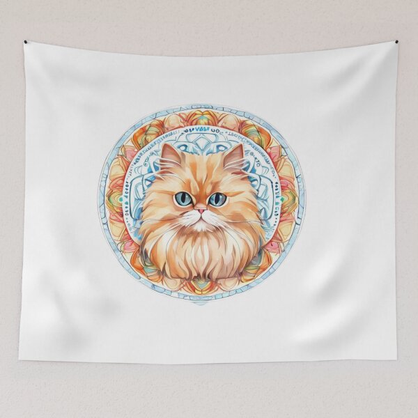 Item preview, Technicolor Persian Cat art designed and sold by PrintsBySarahB.