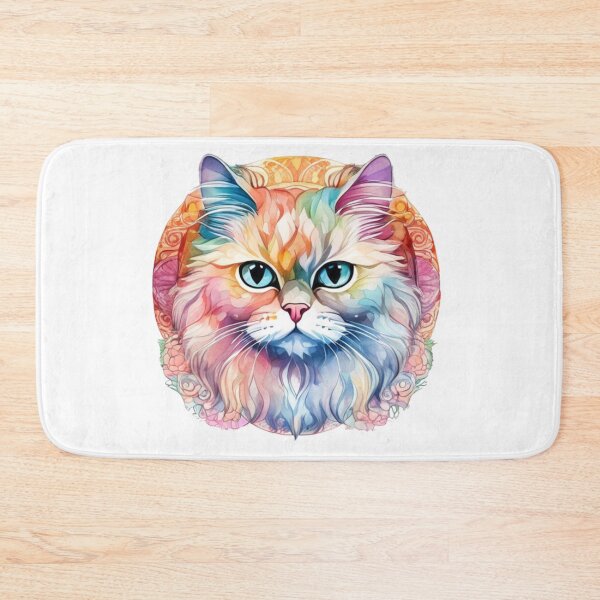 Item preview, Technicolor Persian Cat art designed and sold by PrintsBySarahB.