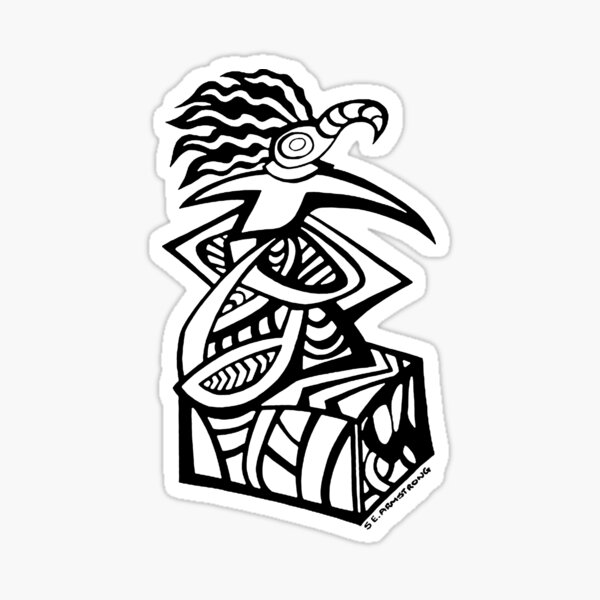 Item preview, Jack-in-the-box (b&w) designed and sold by Sue E. Armstrong.