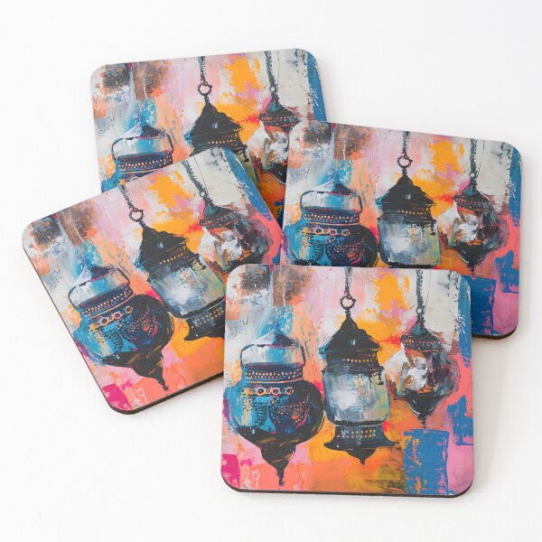 Item preview, Contemporary Canvas- Abstract Ramadan Lantern in Bold Brushstrokes AI Generated designed and sold by OlfactoART Studio.