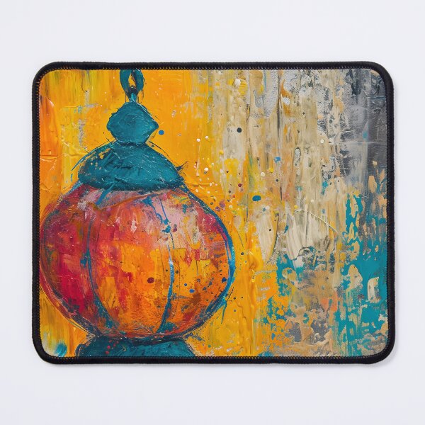 Item preview, Ramadan Lantern Neo-Expressionist Harmony- Daring Hues and Palette Knife Textures Generative AI designed and sold by OlfactoART Studio.