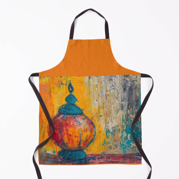 Item preview, Ramadan Lantern Neo-Expressionist Harmony- Daring Hues and Palette Knife Textures Generative AI designed and sold by OlfactoART Studio.