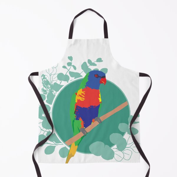 Item preview, Rainbow Lorikeet Australian bird Eucalyptus green designed and sold by blueidesign.