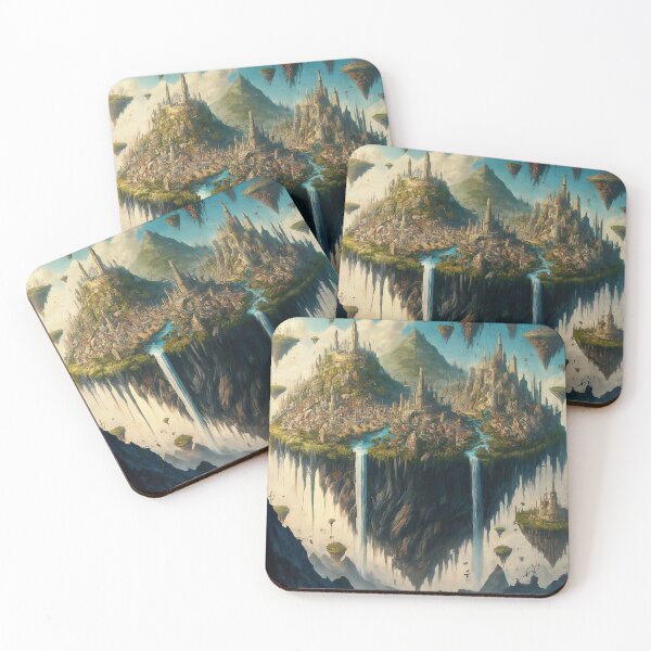 Item preview, Fantasy Floating Island City designed and sold by ForceInept's Shop.