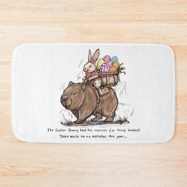 Item preview, The Wombat and the Easter Bunny designed and sold by TraceyMackieArt.