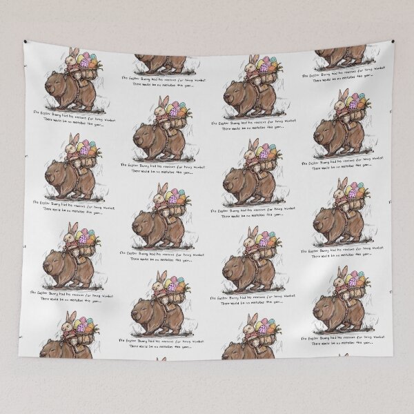 Item preview, The Wombat and the Easter Bunny designed and sold by TraceyMackieArt.