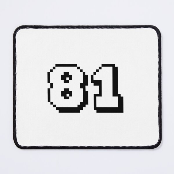 Item preview, 81, eighty-one, white, retro video game, 1 up! designed and sold by Numbers-Art.