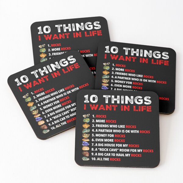 Item preview, 10 Things I Want In My Life - Rocks, More Rocks Rockounding designed and sold by Laura Rucker - Cackling Chick.