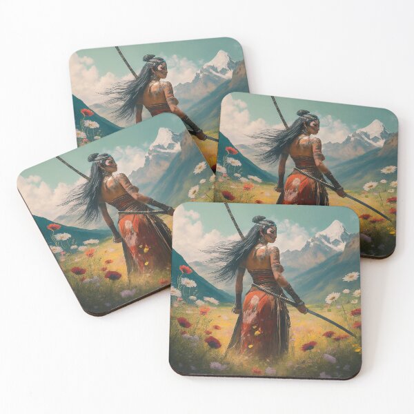 Item preview, Impressionist Samurai Lady in Field designed and sold by ForceInept's Shop.