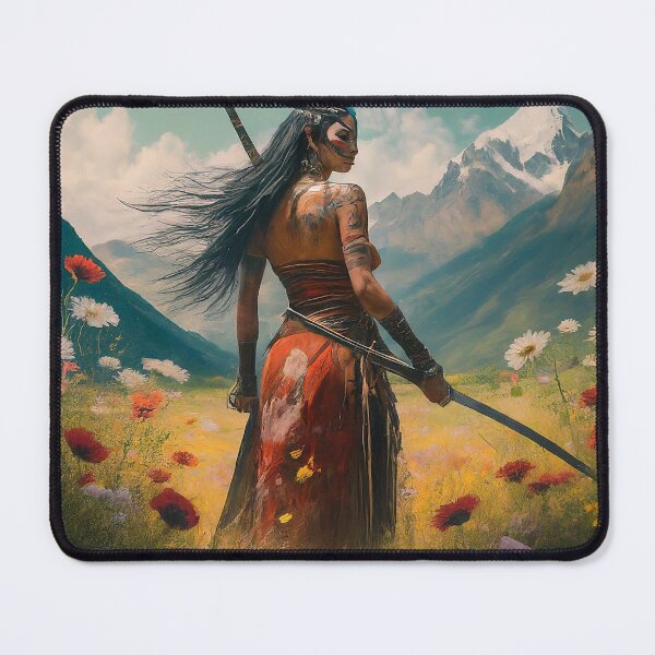 Item preview, Impressionist Samurai Lady in Field designed and sold by ForceInept's Shop.