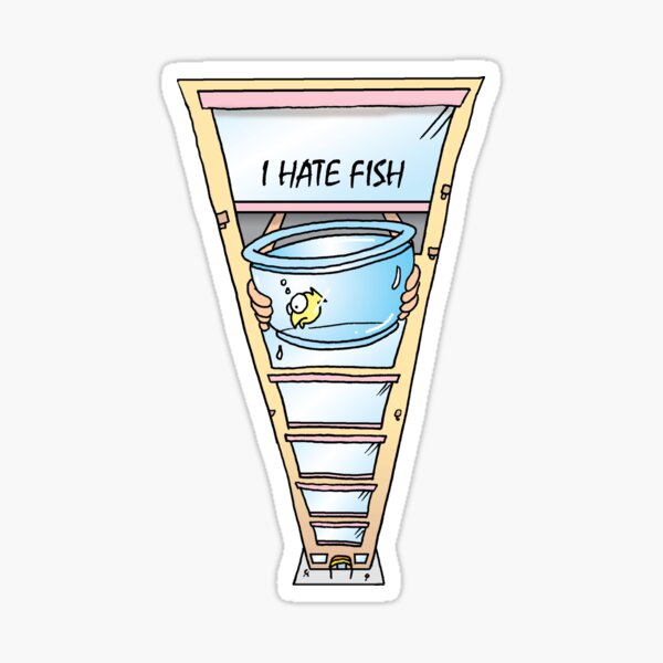 I Hate Fish 2 Sticker