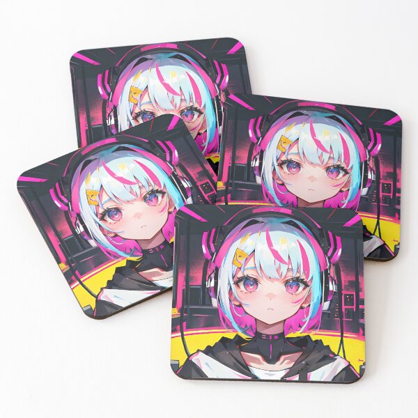 Item preview, Neon Cyberpunk Control Room: Anime Operator at Work ??️ designed and sold by ZipperDragon88.