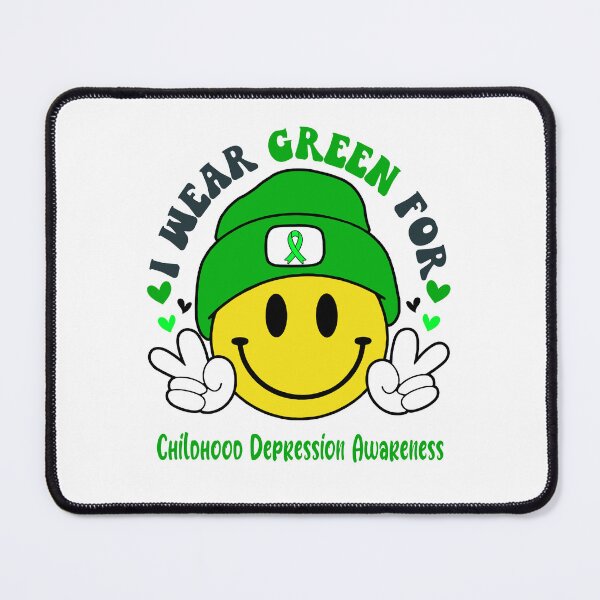 Item preview, I Wear Green For Childhood Depression Awareness, Childhood Depression Awareness Month designed and sold by KatMercerr.
