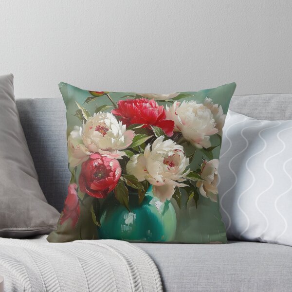 Aperçu de l'œuvre Vase à fleurs de pivoine créée et vendue par ErdmanBerge.