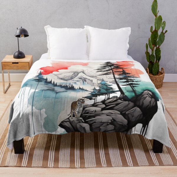 Item preview, Mountain in the Clouds - Watercolor Art designed and sold by HausKatz.