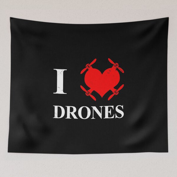 Item preview, I love Drones Gift For Drone Pilots Operators designed and sold by BoggsNicolasArt.