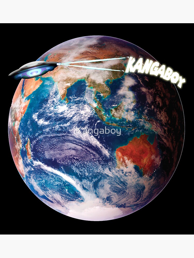 Thumbnail 3 of 3, Sticker, PLANET EARTH UFO Alien Fans designed and sold by Kangaboy.