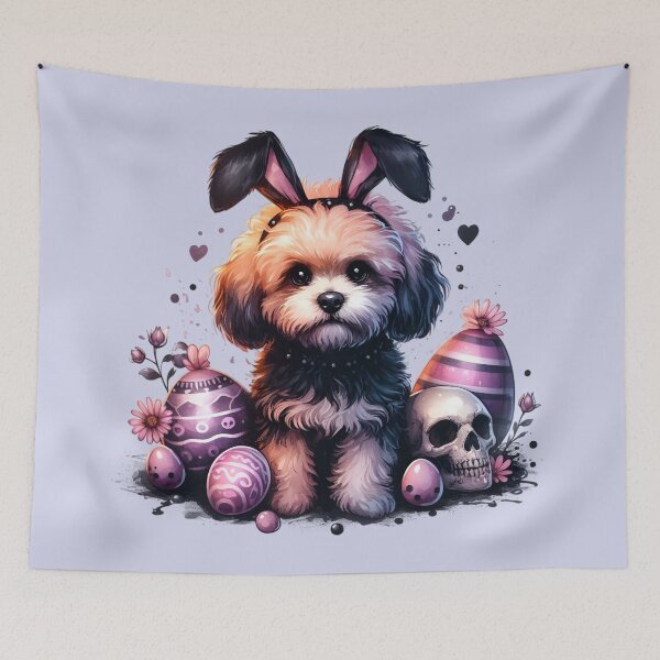 Item preview, Gothic Maltipoo Easter Bunny designed and sold by ArtadoraDesignz.