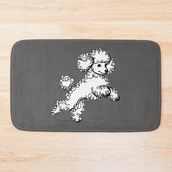 Item preview, Toy Poodle Jumping Black and White Minimalist designed and sold by toypoodlemom.