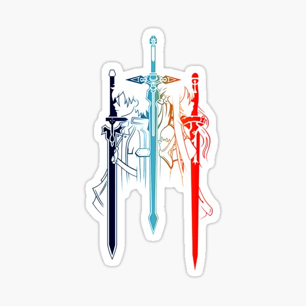 Kirito & Asuna minimalistisch Sticker
