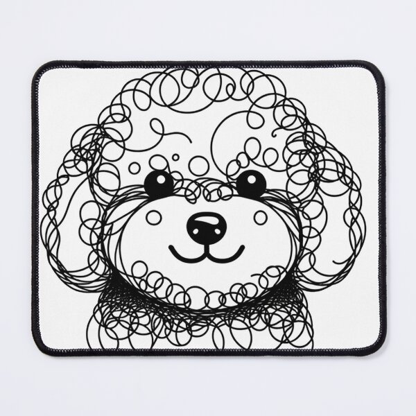 Item preview, Adorable Toy Poodle Face Profile Black and White Minimalist designed and sold by toypoodlemom.