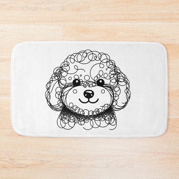 Item preview, Adorable Toy Poodle Face Profile Black and White Minimalist designed and sold by toypoodlemom.