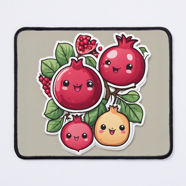 Item preview,  kawaii Pomegranate fruit  designed and sold by krishnajit22.